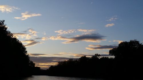 evening nature river