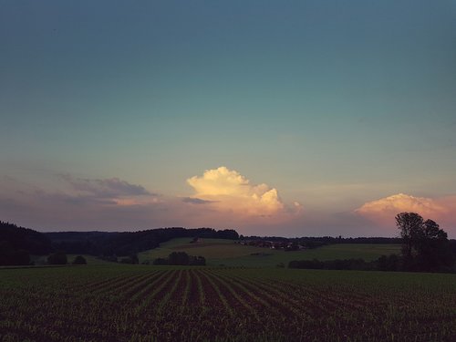 evening  storm clouds  clouds