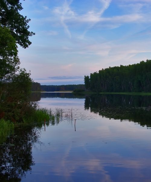 evening lake water