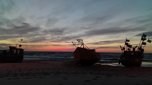 evening  sea  beach