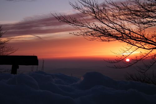 evening snow winter