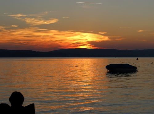 evening red bodensee austria