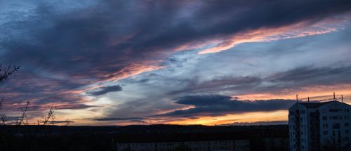 evening sky clouds sunset