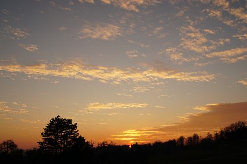 evening sky sunset abendstimmung