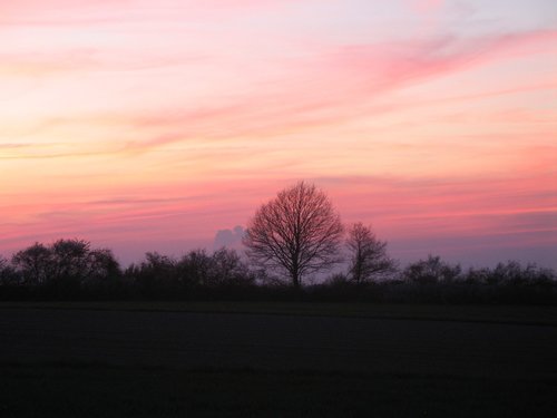 evening sky  red  sunset