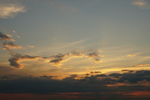 evening sky  sunset  clouds