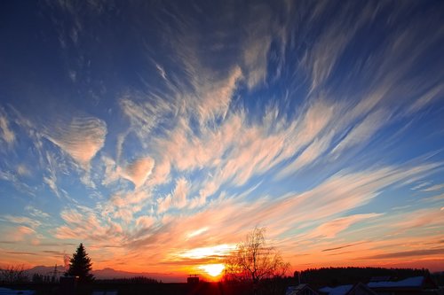 evening sky  sunset  abendstimmung