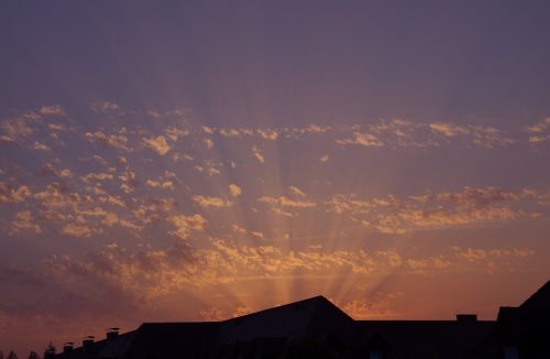 evening sky afterglow sunset