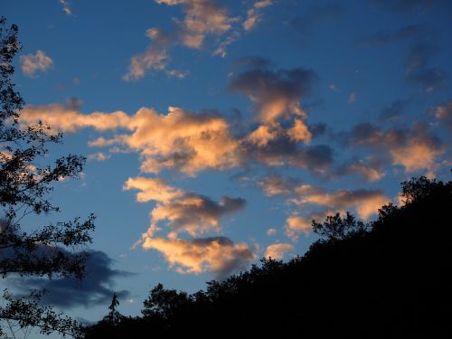 evening sky sunset clouds