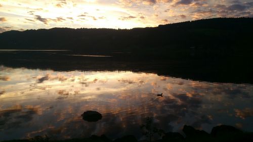 evening sun lake abendstimmung