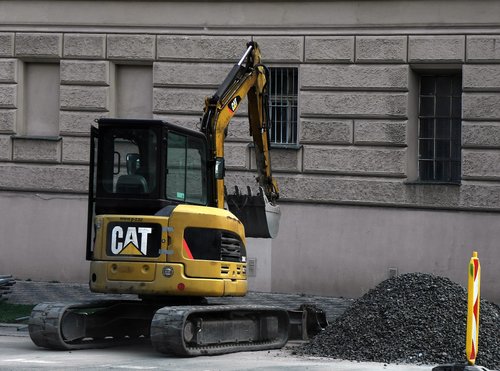 excavator  construction site  shovel