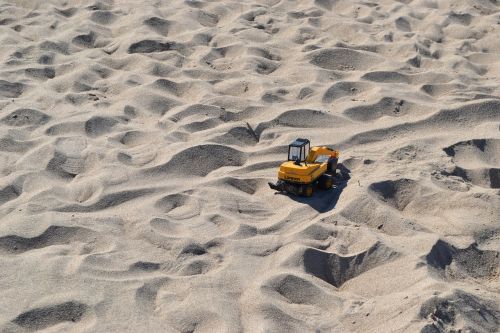 excavator toy sand