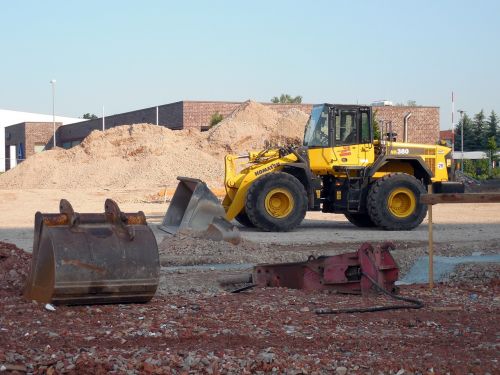 excavators construction vehicle site