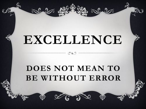 Excellence Error
