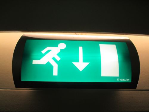 exit emergency sign