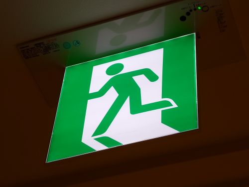 exit sign symbol