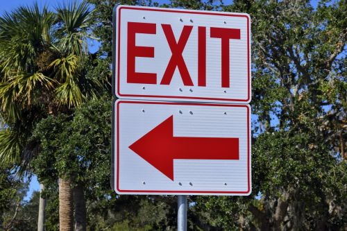 exit sign sign symbol