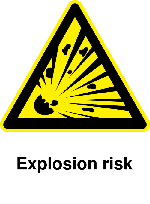 explosions pictogram caution