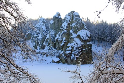 externsteine rock teutoburg forest
