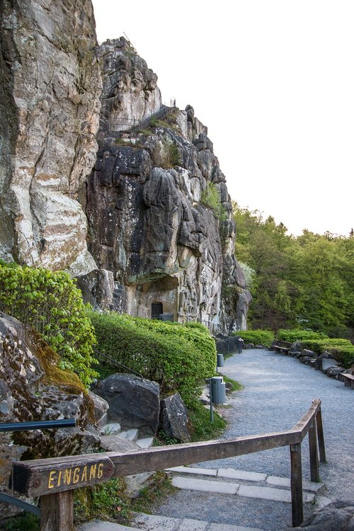 externsteine  stones  sandstone rocks