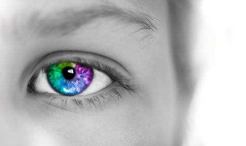 eye colorful girl