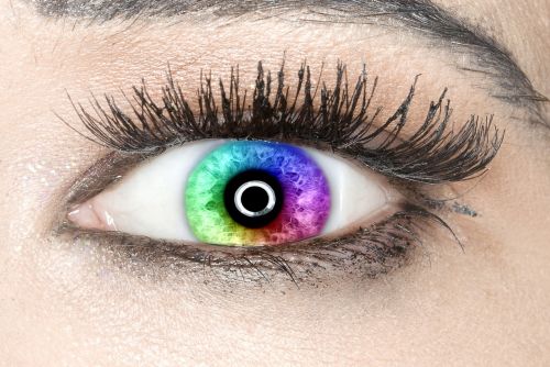 eye iris rainbow colors