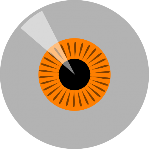 eyeball iris orange