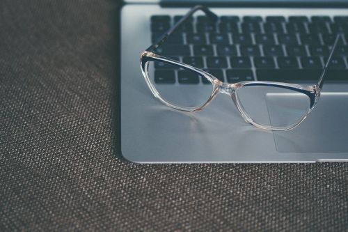 eyeglasses glasses keyboard