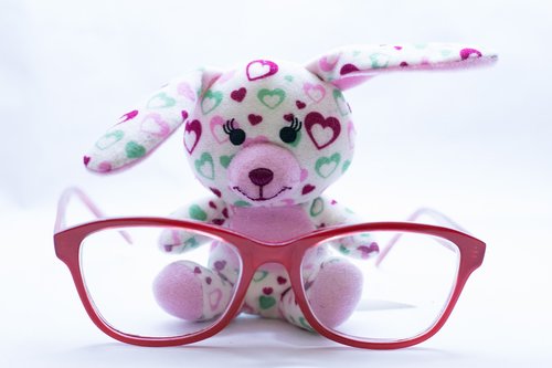 eyeglasses  teddy  hearts