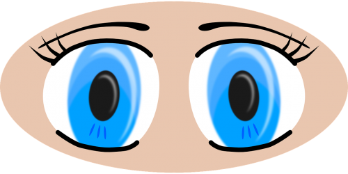eyes blue eyeballs