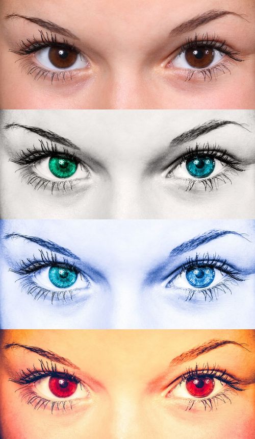 eyes female collage