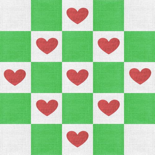 fabric texture hearts