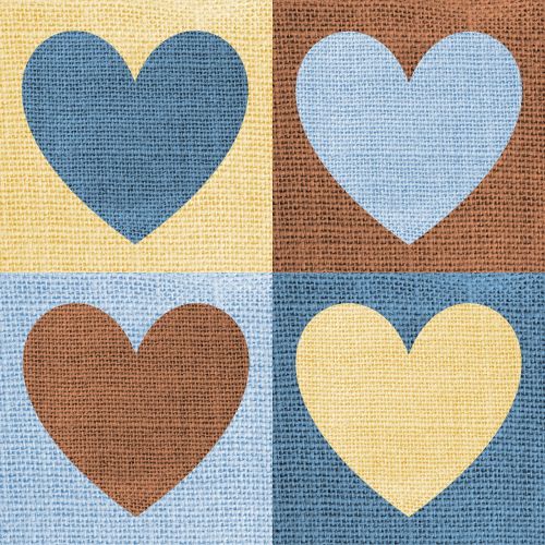fabric hearts love