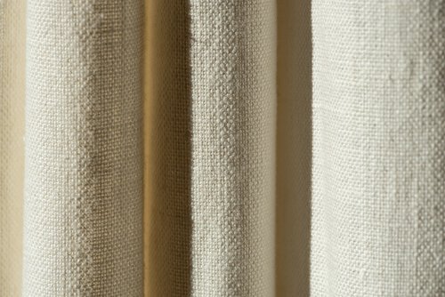 fabric  beige  curtain