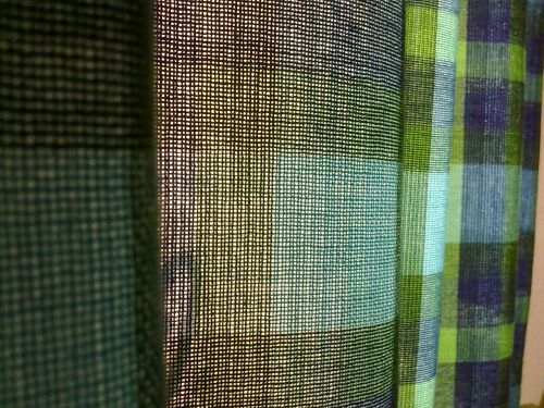 fabric curtain green
