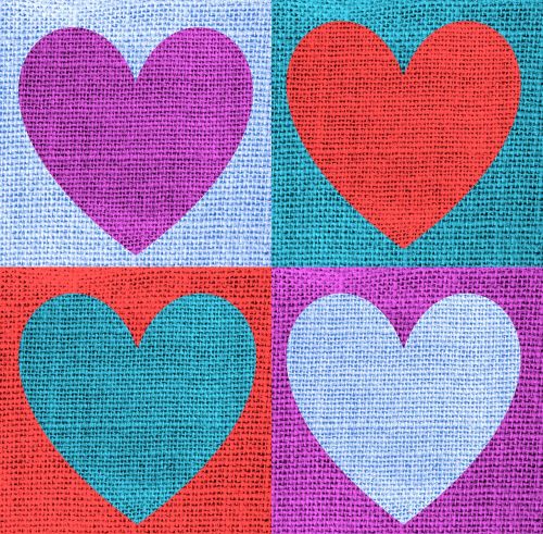 fabric heart love