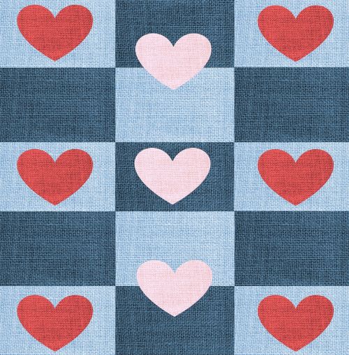 fabric hearts design