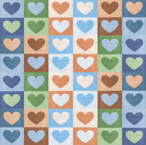 fabric heart pattern