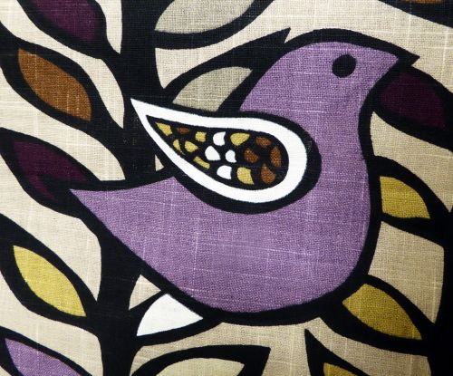 Fabric With Bird Design