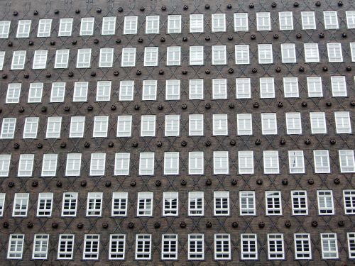 facade window bricks