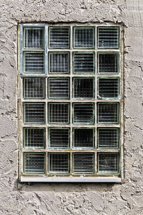facade  glass blocks  window