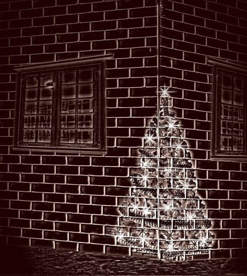 facade tree christmas