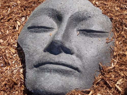 face stone sculpture