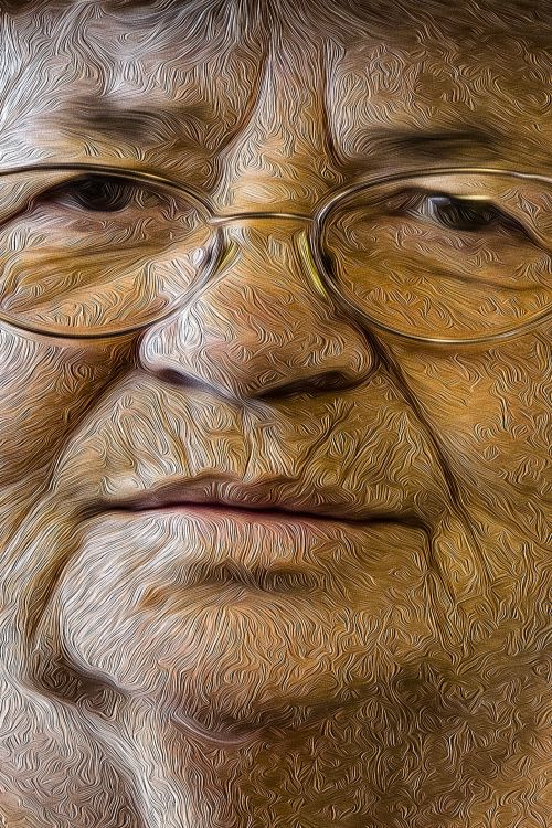 Face Old Woman, Oil Painting