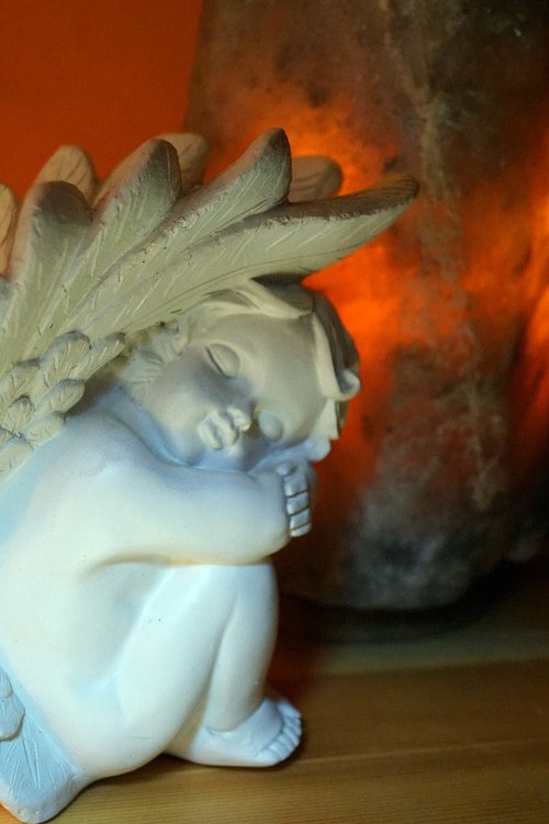 facial  art  statue of angel