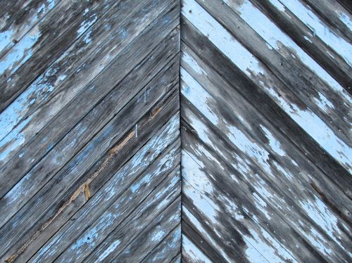 Faded Blue Wood Wall
