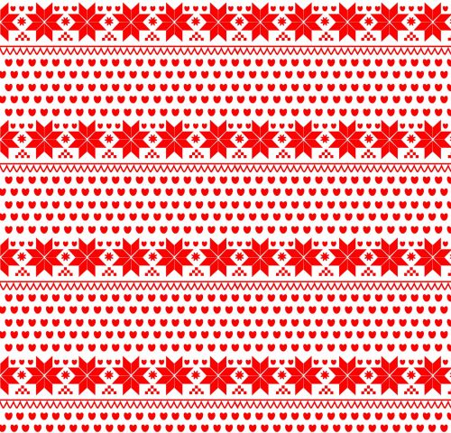 Fairisle Pattern Background Red