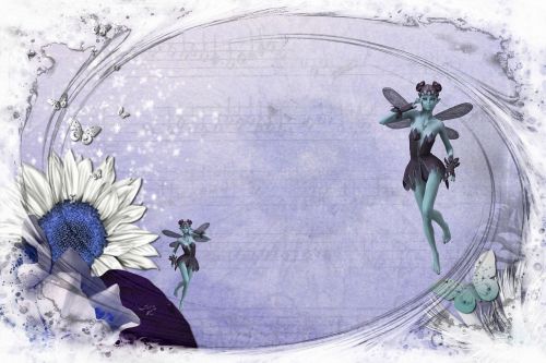 fairy card blue
