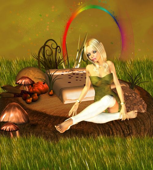 fairy fae pretty elf bed time