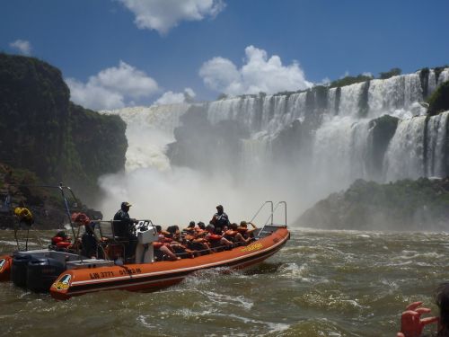 falls waterfall boat